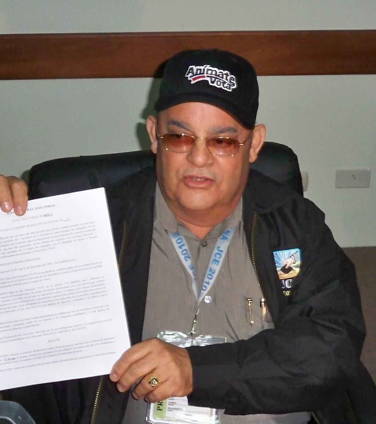 Luis Gómez, presidente de la Junta Central Electoral de Moca.